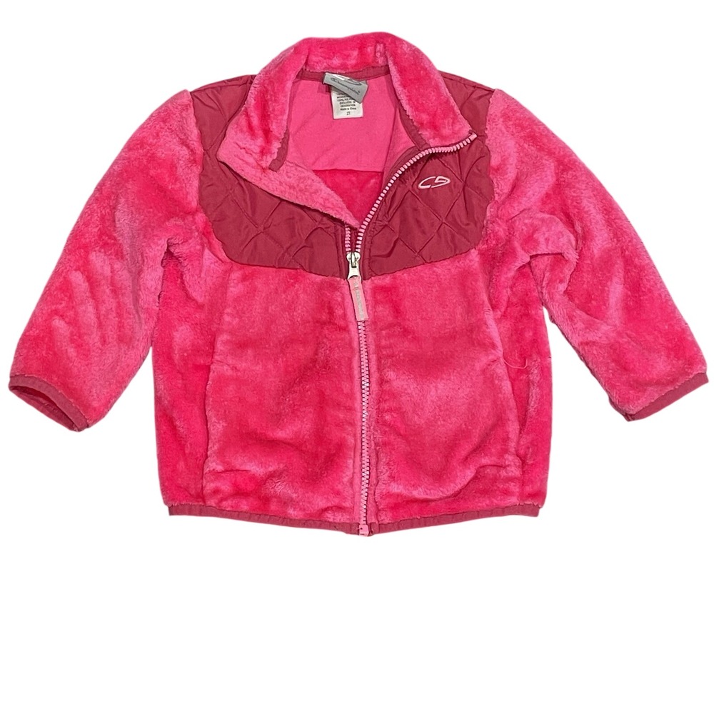 Champions Girls Fleece Jacket Autumn Fall Pink 2T Full Zip Layering